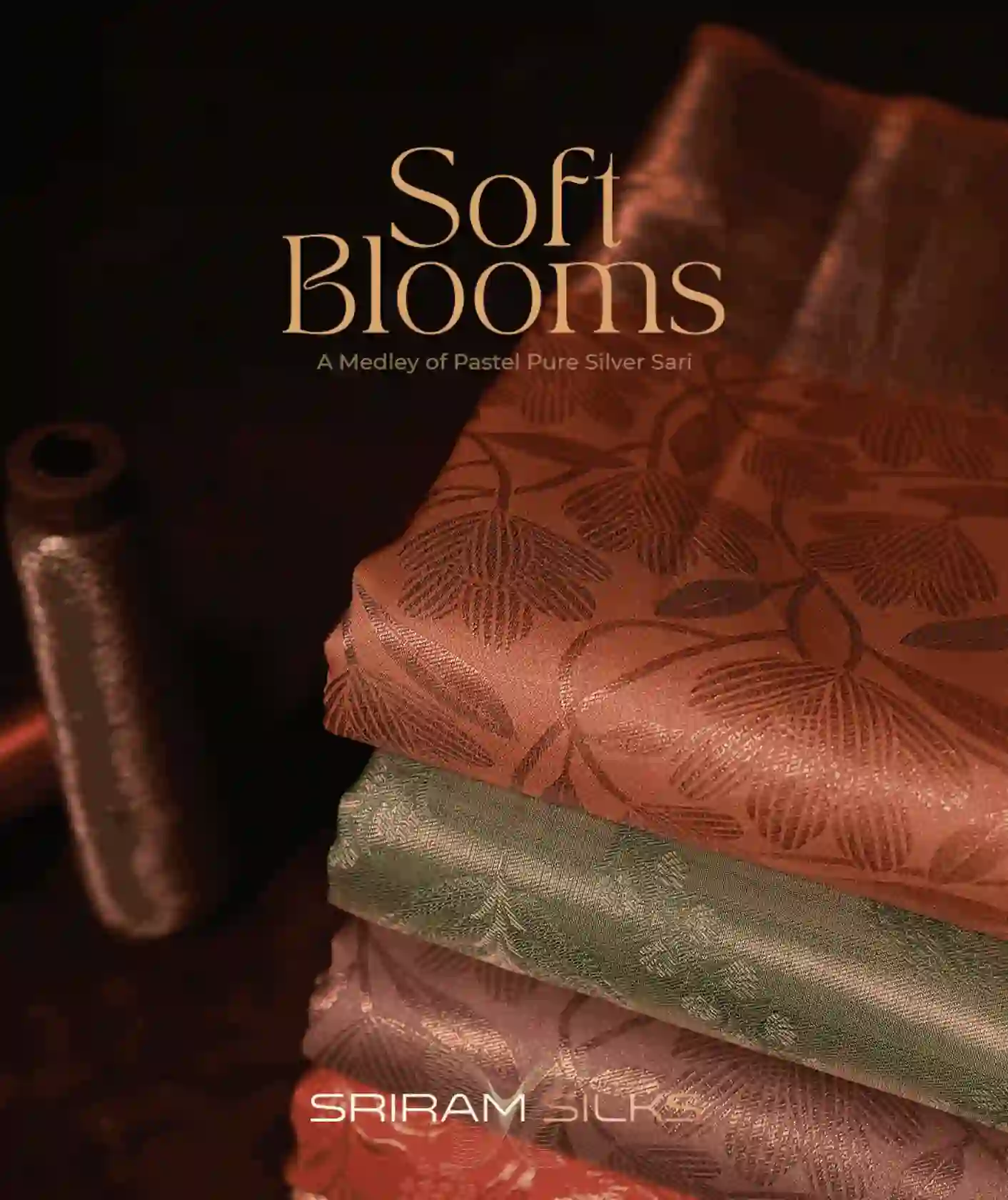 Organza Pink Floral Saree